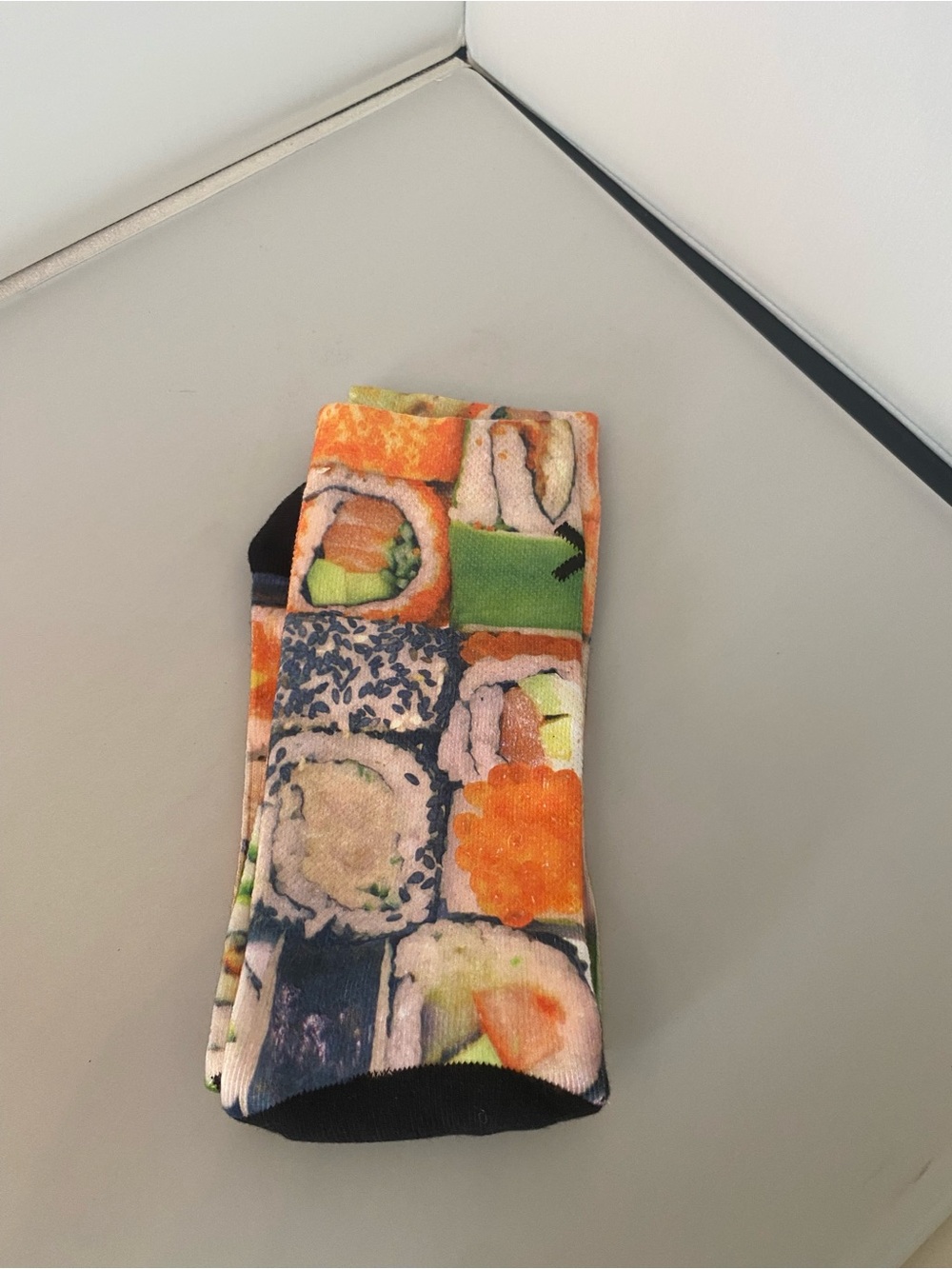 Unisex Sushi Pattern Crew Socks in Multicolor like new